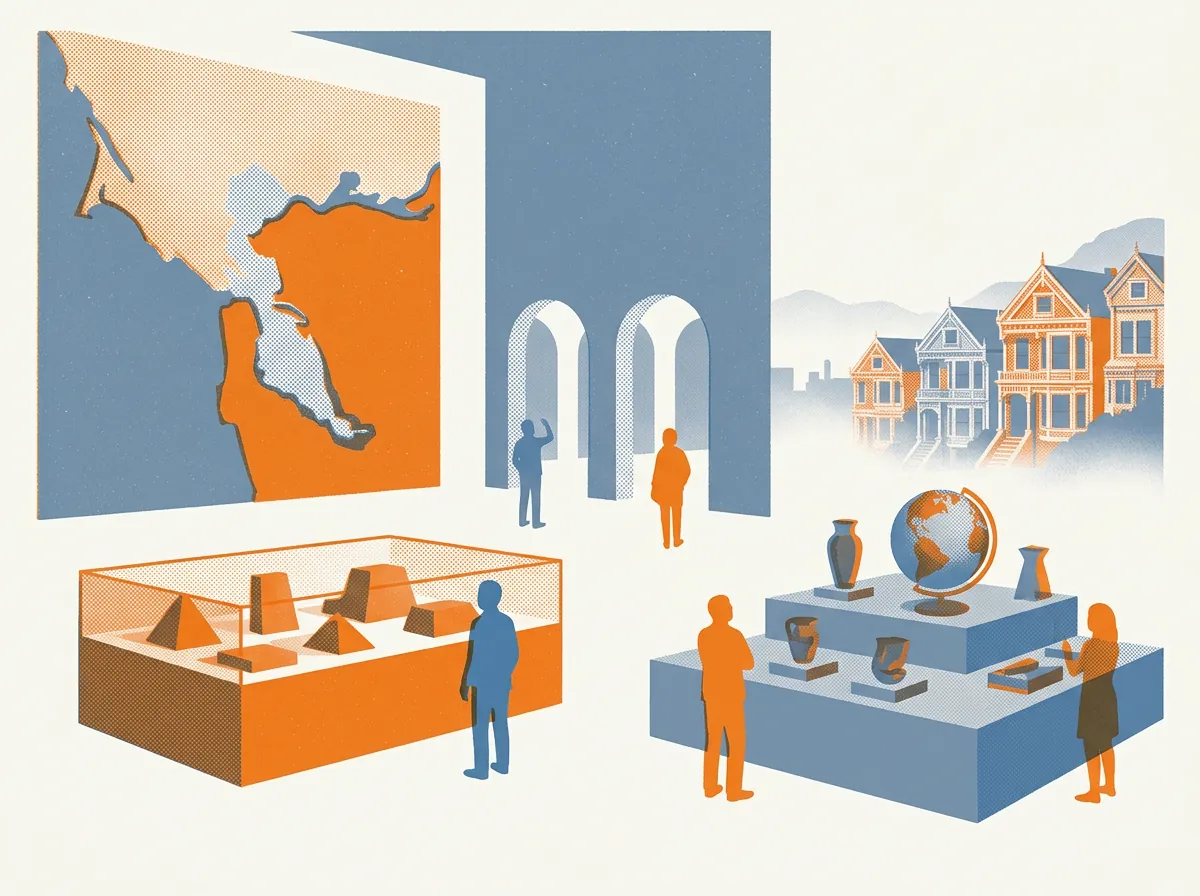 Illustration of museums in San Francisco