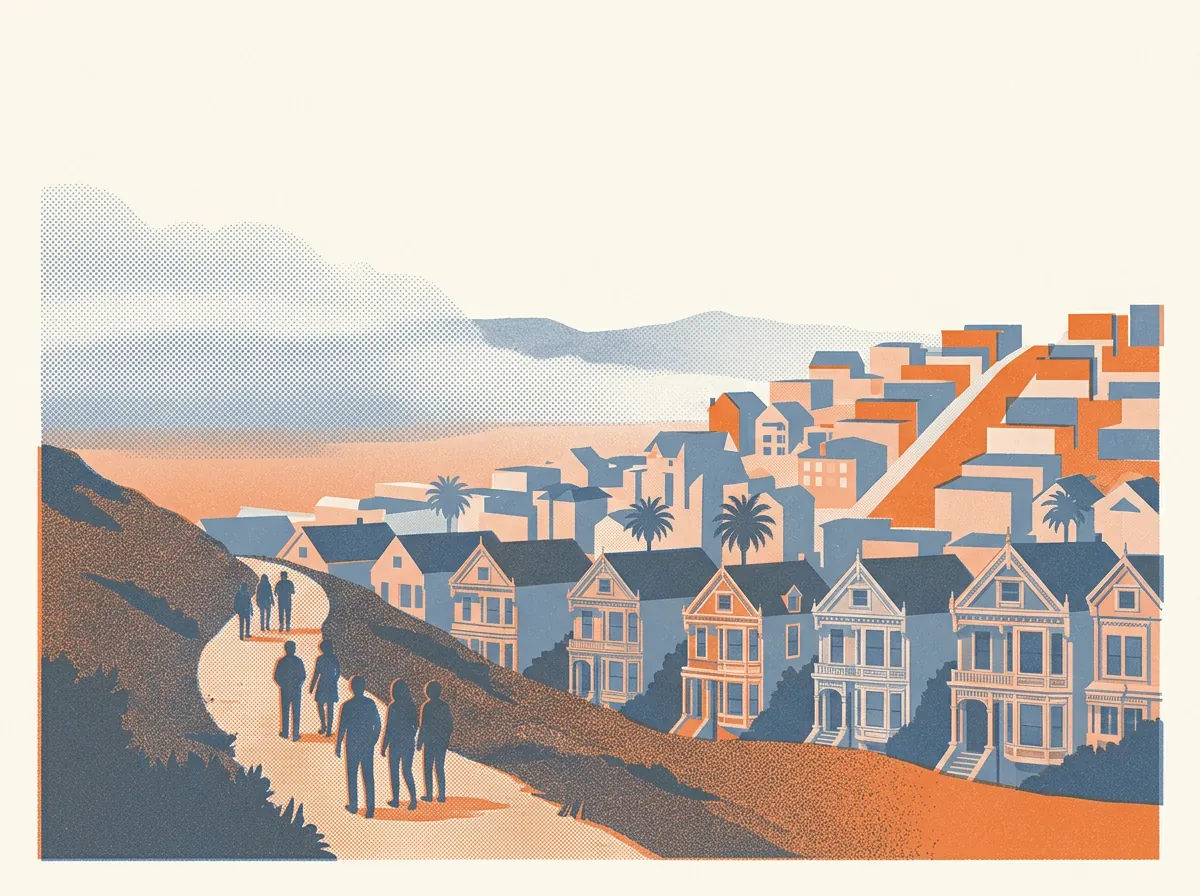 Illustration of guided tours in San Francisco